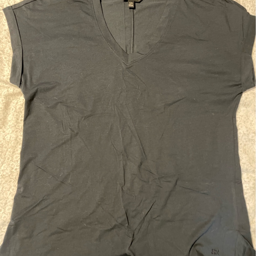Banana Republic Charcoal V-Neck Tee